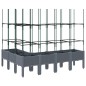 vidaXL Jardinera con enrejado PP gris 160x120x142,5 cm vidaXL Jardinera con enrejado PP gris 160x120x142,5 cm