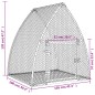 vidaXL Jaula para conejos acero galvanizado plateado 100x105x120 cm vidaXL Jaula para conejos acero galvanizado plateado 100x105x120 cm