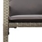 vidaXL Taburetes de cocina con cojines 2 uds ratán sintético gris vidaXL Taburetes de cocina con cojines 2 uds ratán sintético gris