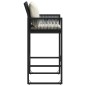 vidaXL Taburetes de cocina con cojines 2 uds ratán sintético negro vidaXL Taburetes de cocina con cojines 2 uds ratán sintético negro