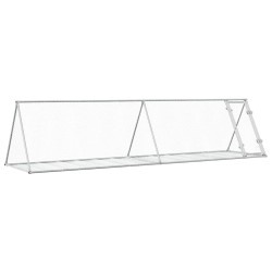 vidaXL Jaula para conejos acero galvanizado plateado 400x105x91 cm