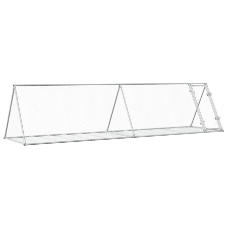 vidaXL Jaula para conejos acero galvanizado plateado 400x105x91 cm