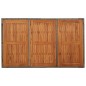 vidaXL Mesa de jardín superficie de madera ratán PE gris 150x90x75 cm vidaXL Mesa de jardín superficie de madera ratán PE gris 150x90x75 cm