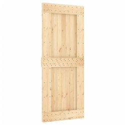 vidaXL Puerta corredera con herrajes madera maciza de pino 85x210 cm