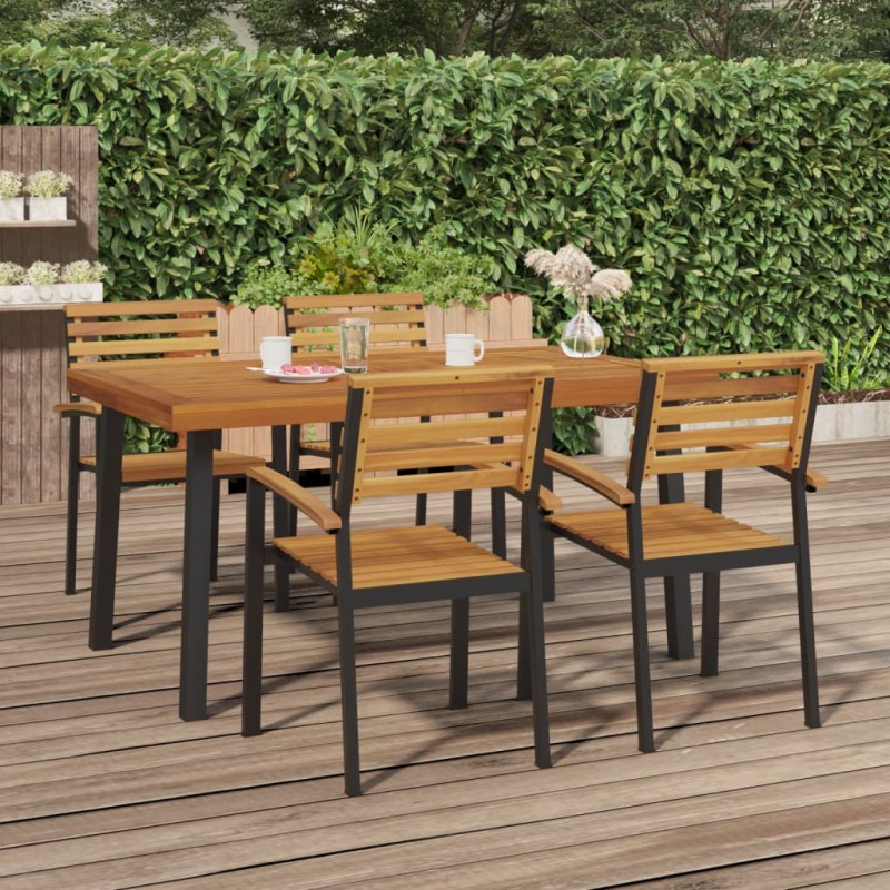 vidaXL Mesa de jardín madera maciza de acacia 150x90x75 cm vidaXL Mesa de jardín madera maciza de acacia 150x90x75 cm