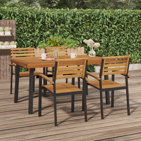 vidaXL Mesa de jardín madera maciza de acacia 150x90x75 cm