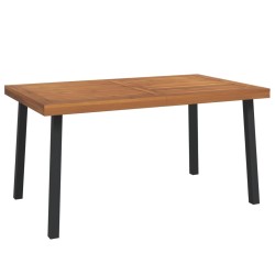 vidaXL Mesa de jardín madera maciza de acacia 150x90x75 cm