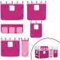 vidaXL Cama alta para niños con cortinas madera pino rosa 90x190 cm vidaXL Cama alta para niños con cortinas madera pino rosa 90x190 cm