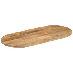 vidaXL Tablero de mesa ovalado madera maciza de mango 140x50x2,5 cm