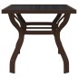 vidaXL Mesa de jardín acero y vidrio marrón y negro 140x70x70 cm vidaXL Mesa de jardín acero y vidrio marrón y negro 140x70x70 cm