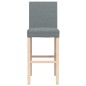 vidaXL Taburetes altos 2 uds madera maciza de caucho y tela vidaXL Taburetes altos 2 uds madera maciza de caucho y tela