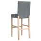 vidaXL Taburetes altos 2 uds madera maciza de caucho y tela vidaXL Taburetes altos 2 uds madera maciza de caucho y tela
