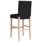 vidaXL Taburetes altos 2 uds madera maciza de caucho y tela vidaXL Taburetes altos 2 uds madera maciza de caucho y tela