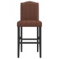 vidaXL Taburetes altos 2 uds madera maciza de caucho y tela vidaXL Taburetes altos 2 uds madera maciza de caucho y tela