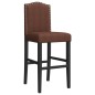 vidaXL Taburetes altos 2 uds madera maciza de caucho y tela vidaXL Taburetes altos 2 uds madera maciza de caucho y tela