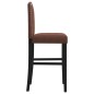 vidaXL Taburetes altos 2 uds madera maciza de caucho y tela vidaXL Taburetes altos 2 uds madera maciza de caucho y tela