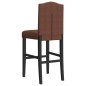 vidaXL Taburetes altos 2 uds madera maciza de caucho y tela vidaXL Taburetes altos 2 uds madera maciza de caucho y tela