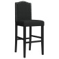 vidaXL Taburetes altos 2 uds madera maciza de caucho y tela vidaXL Taburetes altos 2 uds madera maciza de caucho y tela