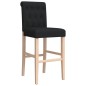 vidaXL Taburetes altos 2 uds madera maciza de caucho y tela vidaXL Taburetes altos 2 uds madera maciza de caucho y tela