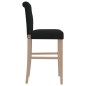 vidaXL Taburetes altos 2 uds madera maciza de caucho y tela vidaXL Taburetes altos 2 uds madera maciza de caucho y tela