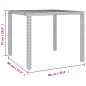 vidaXL Mesa de jardín ratán PE gris y superficie madera maciza acacia vidaXL Mesa de jardín ratán PE gris y superficie madera maciza acacia
