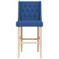 vidaXL Taburetes altos 2 uds madera maciza de caucho y tela vidaXL Taburetes altos 2 uds madera maciza de caucho y tela
