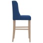 vidaXL Taburetes altos 2 uds madera maciza de caucho y tela vidaXL Taburetes altos 2 uds madera maciza de caucho y tela