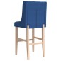 vidaXL Taburetes altos 2 uds madera maciza de caucho y tela vidaXL Taburetes altos 2 uds madera maciza de caucho y tela