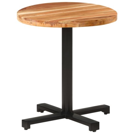 vidaXL Mesa de bistró redonda madera maciza de mango Ø70x75 cm