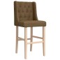 vidaXL Taburetes altos 2 uds madera maciza de caucho y tela vidaXL Taburetes altos 2 uds madera maciza de caucho y tela