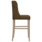 vidaXL Taburetes altos 2 uds madera maciza de caucho y tela vidaXL Taburetes altos 2 uds madera maciza de caucho y tela