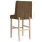 vidaXL Taburetes altos 2 uds madera maciza de caucho y tela vidaXL Taburetes altos 2 uds madera maciza de caucho y tela