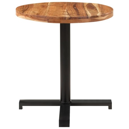 vidaXL Mesa de bistró redonda madera maciza de mango Ø70x75 cm