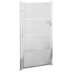 vidaXL Puerta de jardín de acero inoxidable 100x180 cm