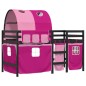 vidaXL Cama alta para niños con túnel madera pino rosa 90x200 cm vidaXL Cama alta para niños con túnel madera pino rosa 90x200 cm