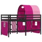 vidaXL Cama alta para niños con túnel madera pino rosa 90x200 cm vidaXL Cama alta para niños con túnel madera pino rosa 90x200 cm