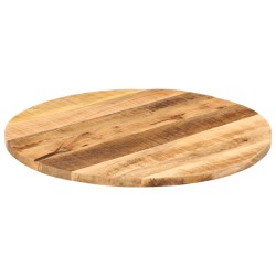 vidaXL Tablero de mesa redondo madera maciza mango rugosa Ø 80x1,5 cm