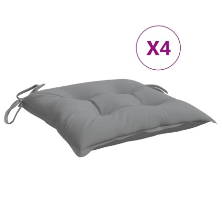 vidaXL Cojines de silla de jardín 4 uds tela Oxford gris 50x50x7 cm