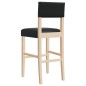 vidaXL Taburetes altos 2 uds madera maciza de caucho y cuero sintético vidaXL Taburetes altos 2 uds madera maciza de caucho y cuero sintético