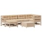 vidaXL Juego de muebles de jardín 7 pzas y cojines madera maciza pino vidaXL Juego de muebles de jardín 7 pzas y cojines madera maciza pino