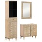 vidaXL Conjunto de muebles de baño 3 piezas madera maciza de mango vidaXL Conjunto de muebles de baño 3 piezas madera maciza de mango
