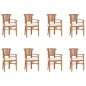 vidaXL Juego de comedor para jardín 9 piezas madera maciza de teca vidaXL Juego de comedor para jardín 9 piezas madera maciza de teca