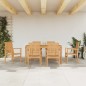vidaXL Juego de comedor de jardín 7 piezas madera maciza de teca vidaXL Juego de comedor de jardín 7 piezas madera maciza de teca