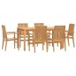 vidaXL Juego de comedor de jardín 7 piezas madera maciza de teca vidaXL Juego de comedor de jardín 7 piezas madera maciza de teca