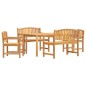 vidaXL Juego de comedor para jardín 5 piezas madera maciza de teca vidaXL Juego de comedor para jardín 5 piezas madera maciza de teca