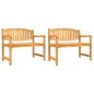 vidaXL Juego de comedor para jardín 3 pzas madera maciza de teca vidaXL Juego de comedor para jardín 3 pzas madera maciza de teca