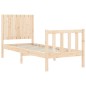 vidaXL Estructura de cama individual con cabecero madera maciza vidaXL Estructura de cama individual con cabecero madera maciza