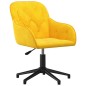 vidaXL Silla de oficina giratoria de terciopelo amarillo vidaXL Silla de oficina giratoria de terciopelo amarillo