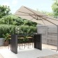 vidaXL Mesa alta bar ratán PE y superficie vidrio negro 185x80x110 cm vidaXL Mesa alta bar ratán PE y superficie vidrio negro 185x80x110 cm