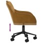 vidaXL Silla de oficina giratoria de terciopelo marrón vidaXL Silla de oficina giratoria de terciopelo marrón